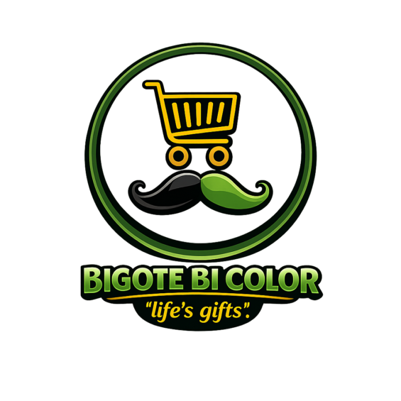 logo de bigote bi color
